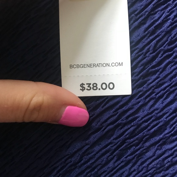 **NWT** BCBG Navy Bodycon MIni Skirt - Picture 4 of 4